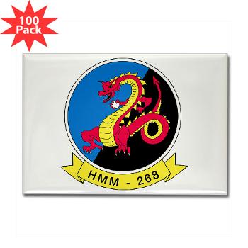 MMHS268 - M01 - 01 - Marine Medium Helicopter Squadron 268 - Rectangle Magnet (100 pack) - Click Image to Close